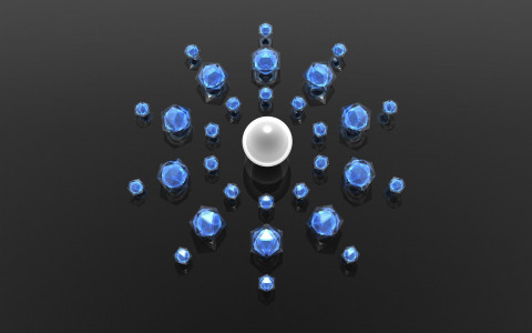 Esfera rodeada de diamantes