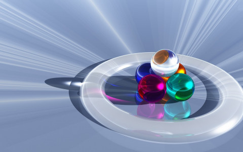 Esferas de cristal en anillo