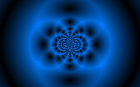 Tunel de fractal azul