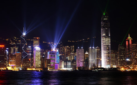 Hong Kong luces antiaéreas