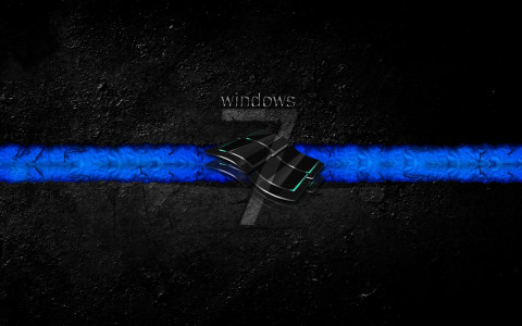 Logo Windows 7 sucio y oscuro