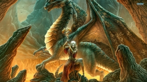 Mujer y Dragon
