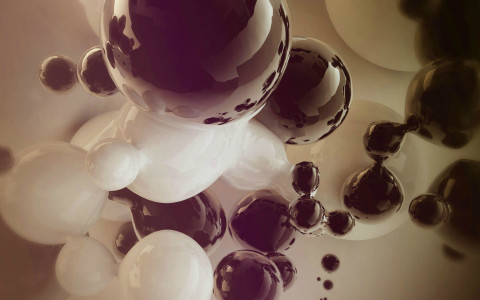 Burbujas de pintura blanco y negro