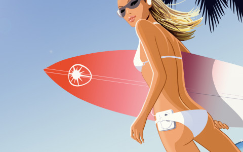 Chica surfista