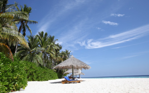 Playa de las maldivas