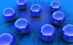 Esferas azules