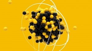 Esferas en amarillo y negro