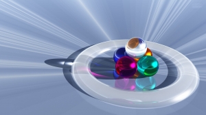 Esferas de cristal en anillo