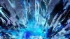 Explosión de un cristal azul