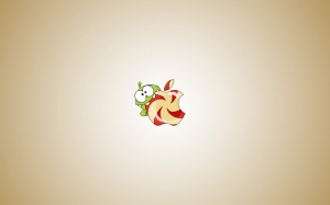 Om Nom comiendo el logo de apple